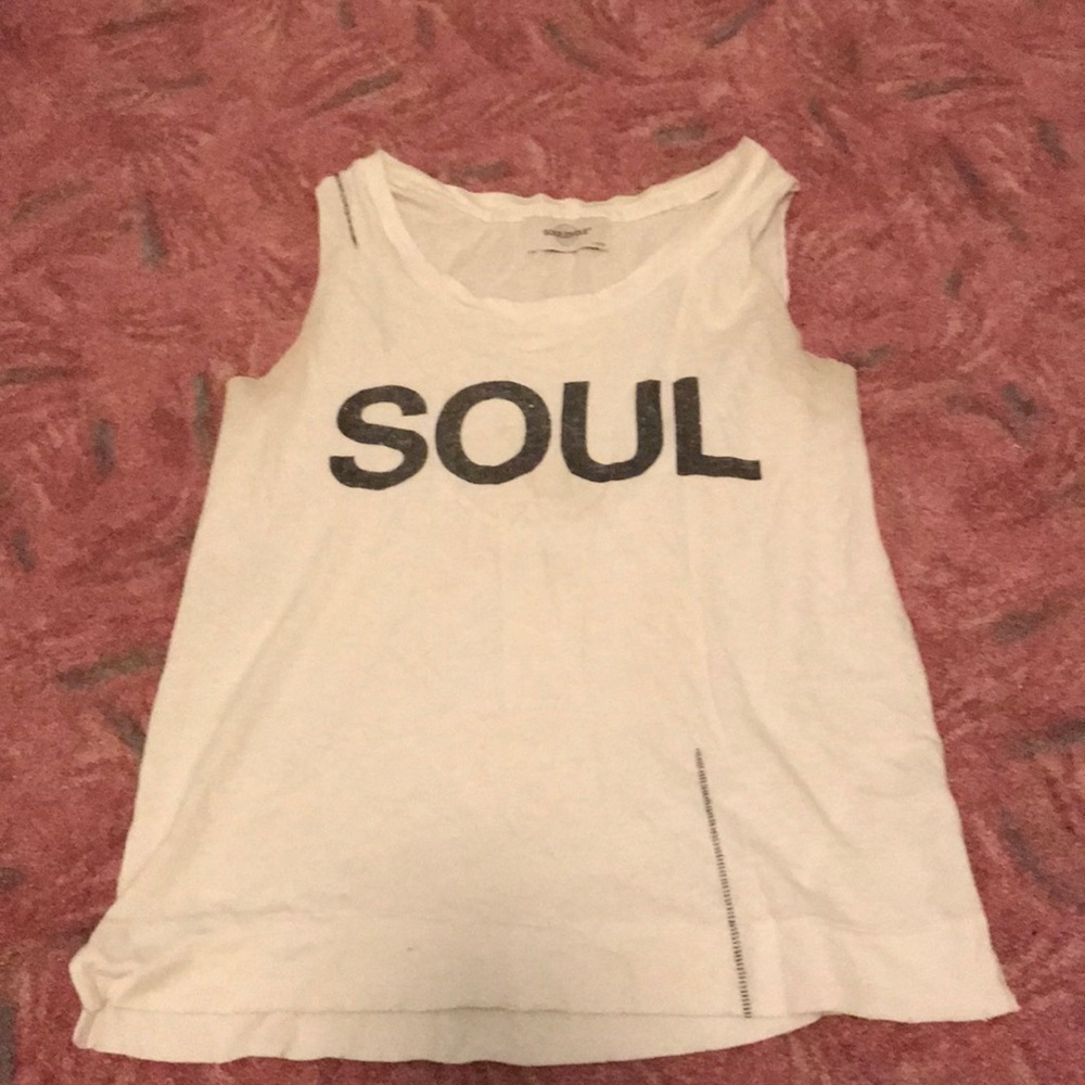 Soul cycle white tank top